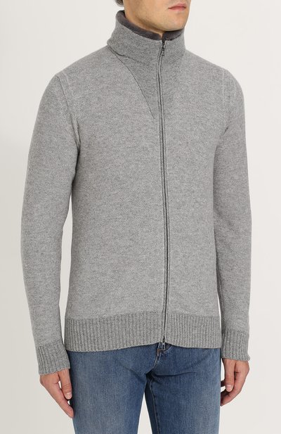 Кашемировый кардиган на молнии с меховой отделкой воротника LORO PIANA, арт. FAG3446, фото 3