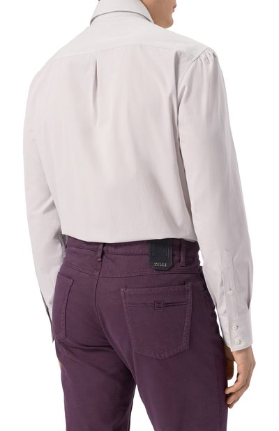 Хлопковая сорочка BRUNELLO CUCINELLI, арт. MW6940028, фото 4