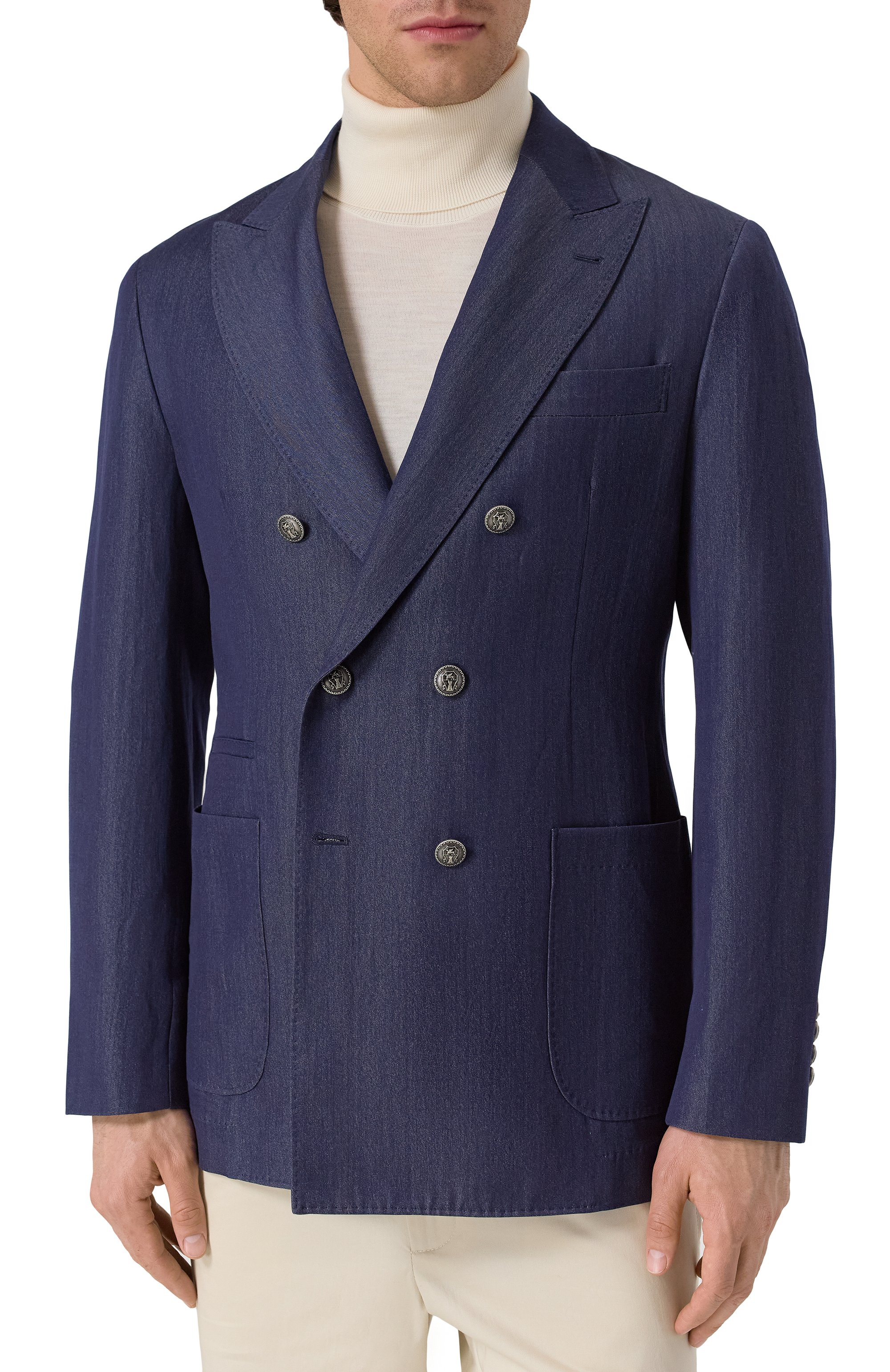 Двубортный пиджак BRUNELLO CUCINELLI, арт. MR4957BBKP, фото 4