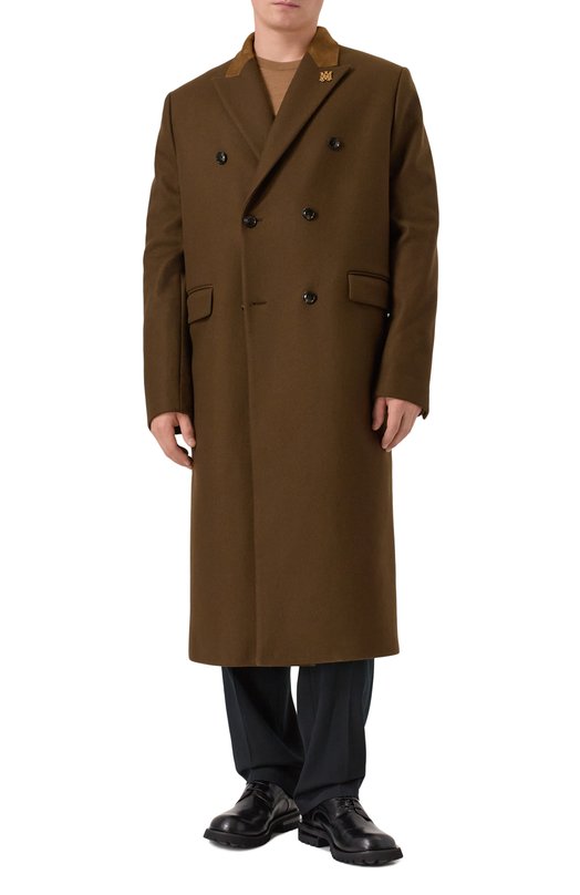 Шерстяное пальто Amiri AMCTDS1003 Коричневый  AMCTDS1003 Фото 3