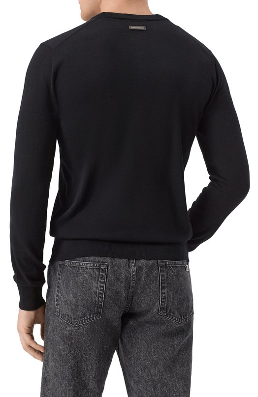 Шерстяной джемпер Dolce & Gabbana GXX02T/JCVZS Чёрный  GXX02T/JCVZS Фото 4