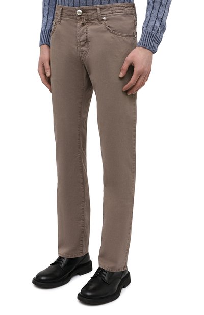 Джинсы JACOB COHEN темно-бежевого цвета по цене 35850 руб., арт. J620 C0MF 06510-V/55, фото 3 Джинсы JACOB COHEN, арт. J620 C0MF 06510-V/55, фото 3