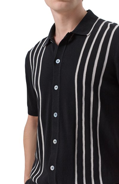 Хлопковая рубашка GRAN SASSO черного цвета по цене 35300 руб., арт. 59135/18066, фото 5 Хлопковая рубашка GRAN SASSO, арт. 59135/18066, фото 5