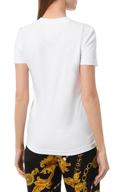 Хлопковая футболка VERSACE JEANS COUTURE, арт. 75HAHT06/CJ03T, фото 4