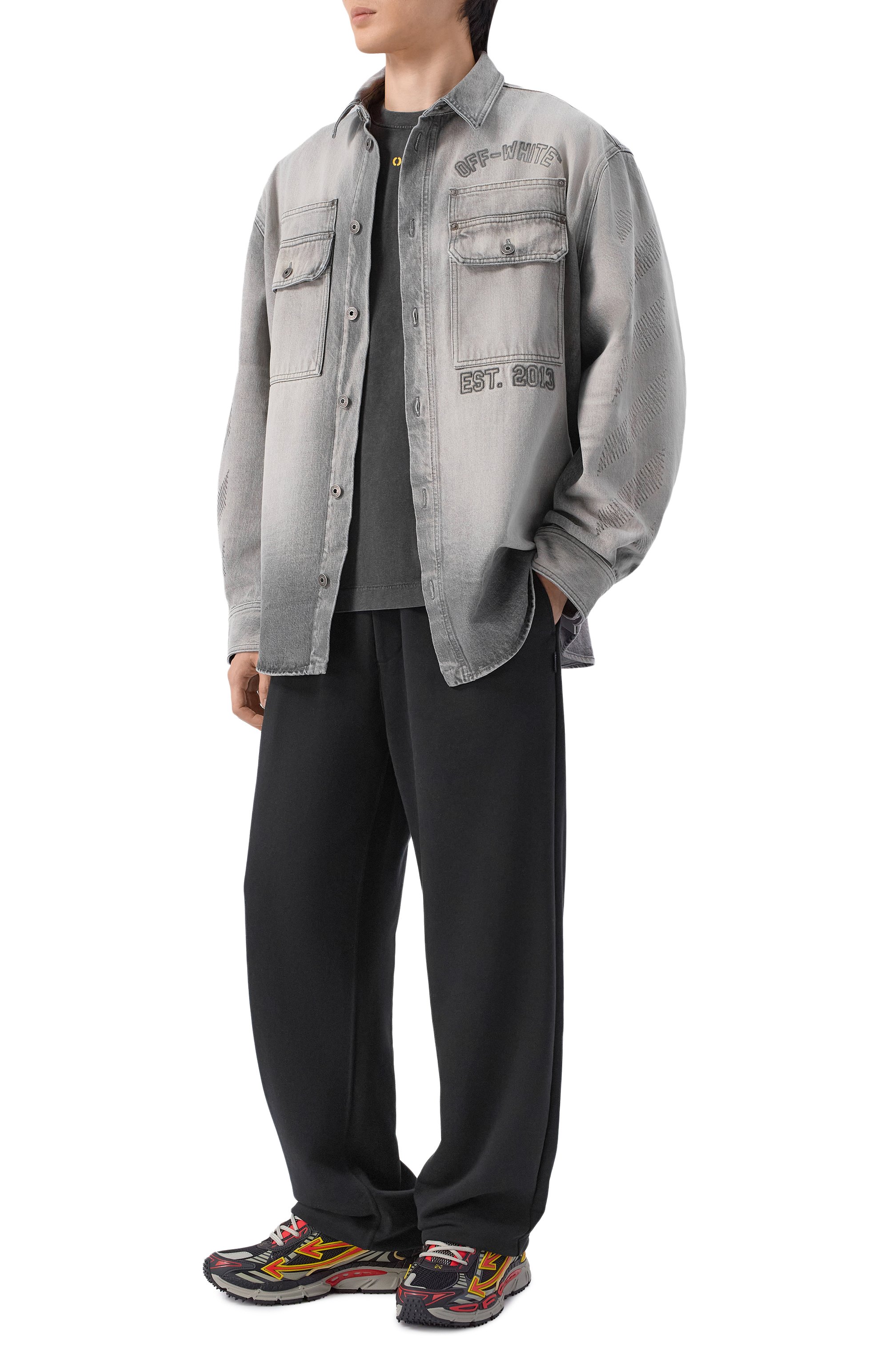 Хлопковая футболка OFF-WHITE, арт. 0MAA120S26JER00B, фото 2