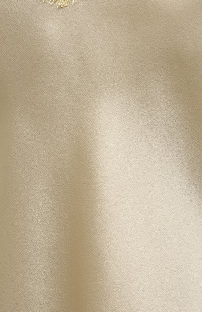 Шелковый топ CARINE GILSON золотого цвета по цене 85100 руб., арт. BB0853ES W21, фото 5 Шелковый топ CARINE GILSON, арт. BB0853ES W21, фото 5