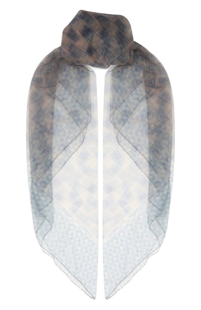 Женская шаль GIORGIO ARMANI голубого цвета, арт. GW001367/AF16730 | Фото 1 (Материал: Синтетический материал, Текстиль; Нос: Не проставлено)