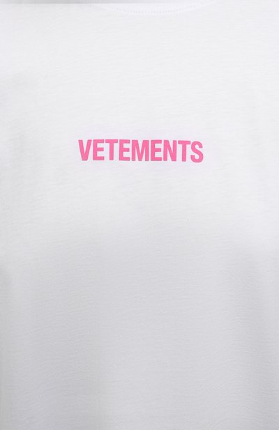 Хлопковая футболка VETEMENTS, а рт. UE52TR120W 1602/W, фото 5