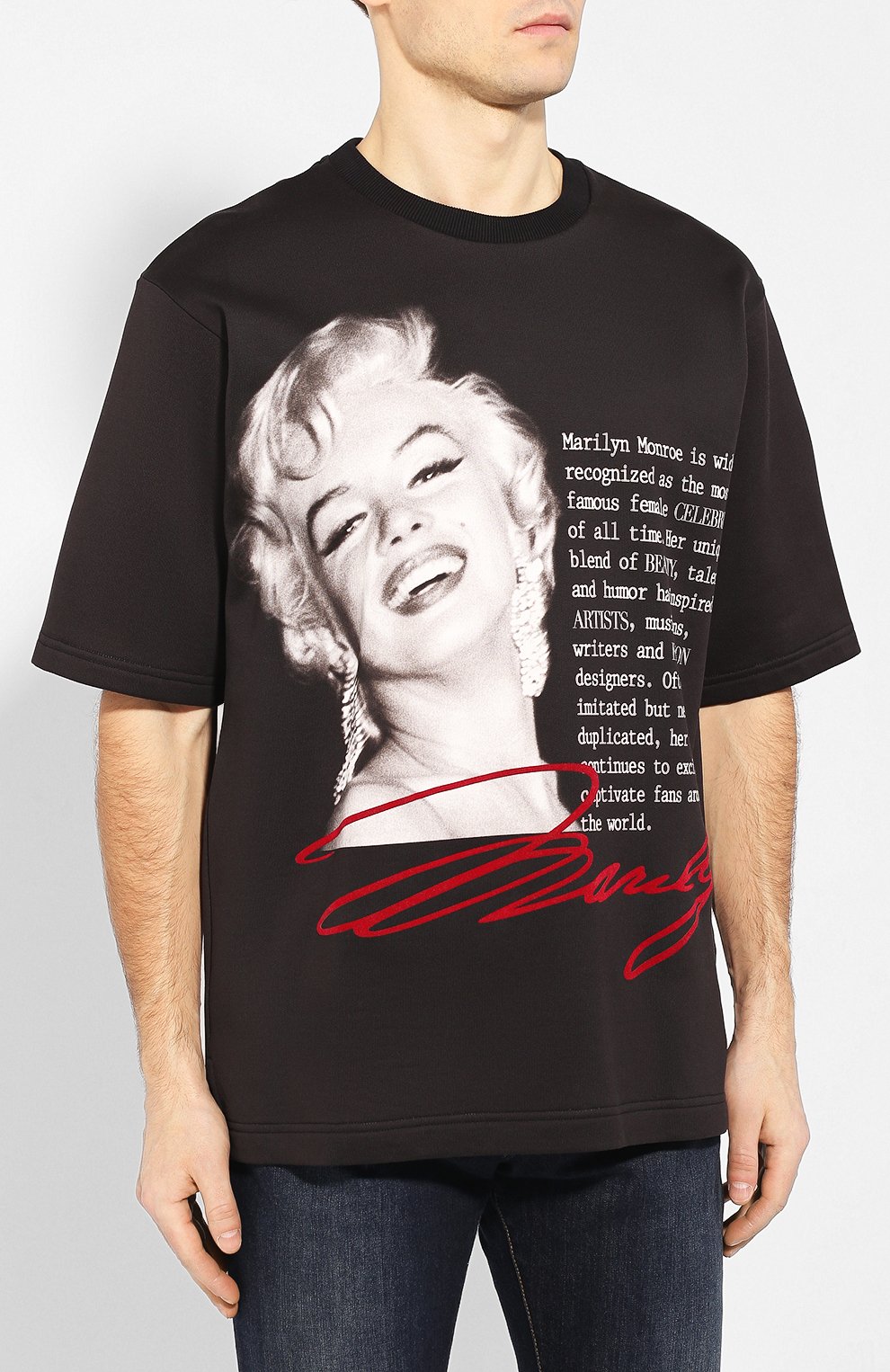 Хлопковая футболка DOLCE & GABBANA черного цвета по цене 79950 руб., арт. G9RQ0T/FI7PE, фото 3 Хлопковая футболка DOLCE & GABBANA, арт. G9RQ0T/FI7PE, фото 3