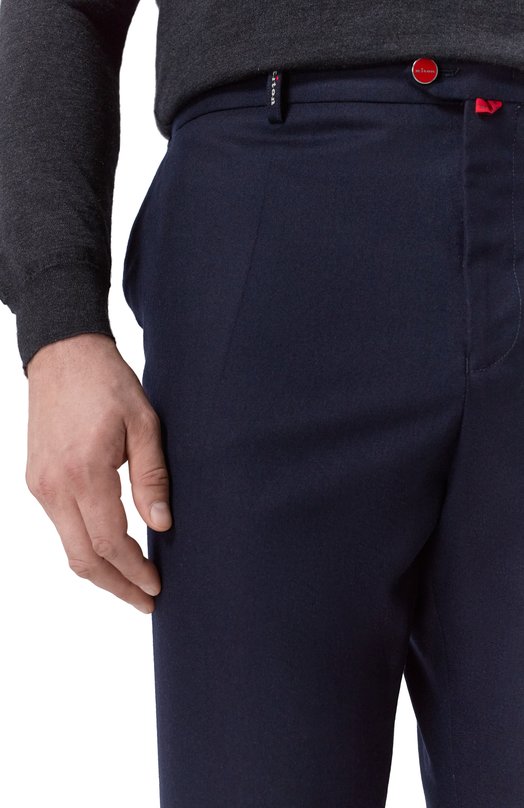 Шерстяные брюки Kiton UFPPER/ZIP Синий  UFPPER/ZIP Фото 5