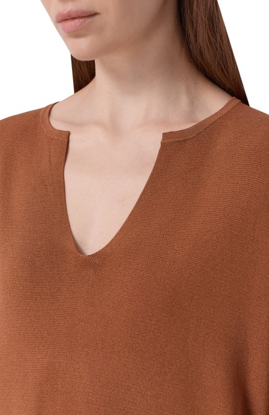 Пуловер из вискозы Gran Sasso 57214/27814 Коричневый  57214/27814 Фото 5