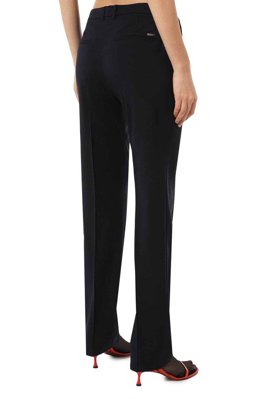 Шерстяные брюки BOSS темно-синего цвета по цене 29950 руб., арт. 50490045, фото 4 Шерстяные брюки BOSS, арт. 50490045, фото 4