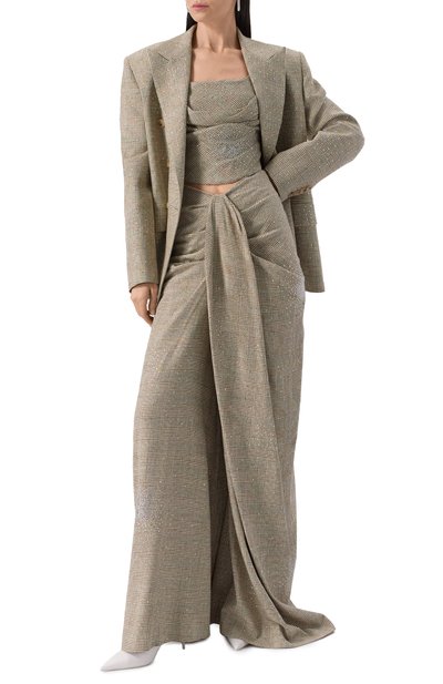 Брюки из вискозы и хлопка с отделкой стразами GIUSEPPE DI MORABITO, арт. 04SSPA117C 04427, фото 2