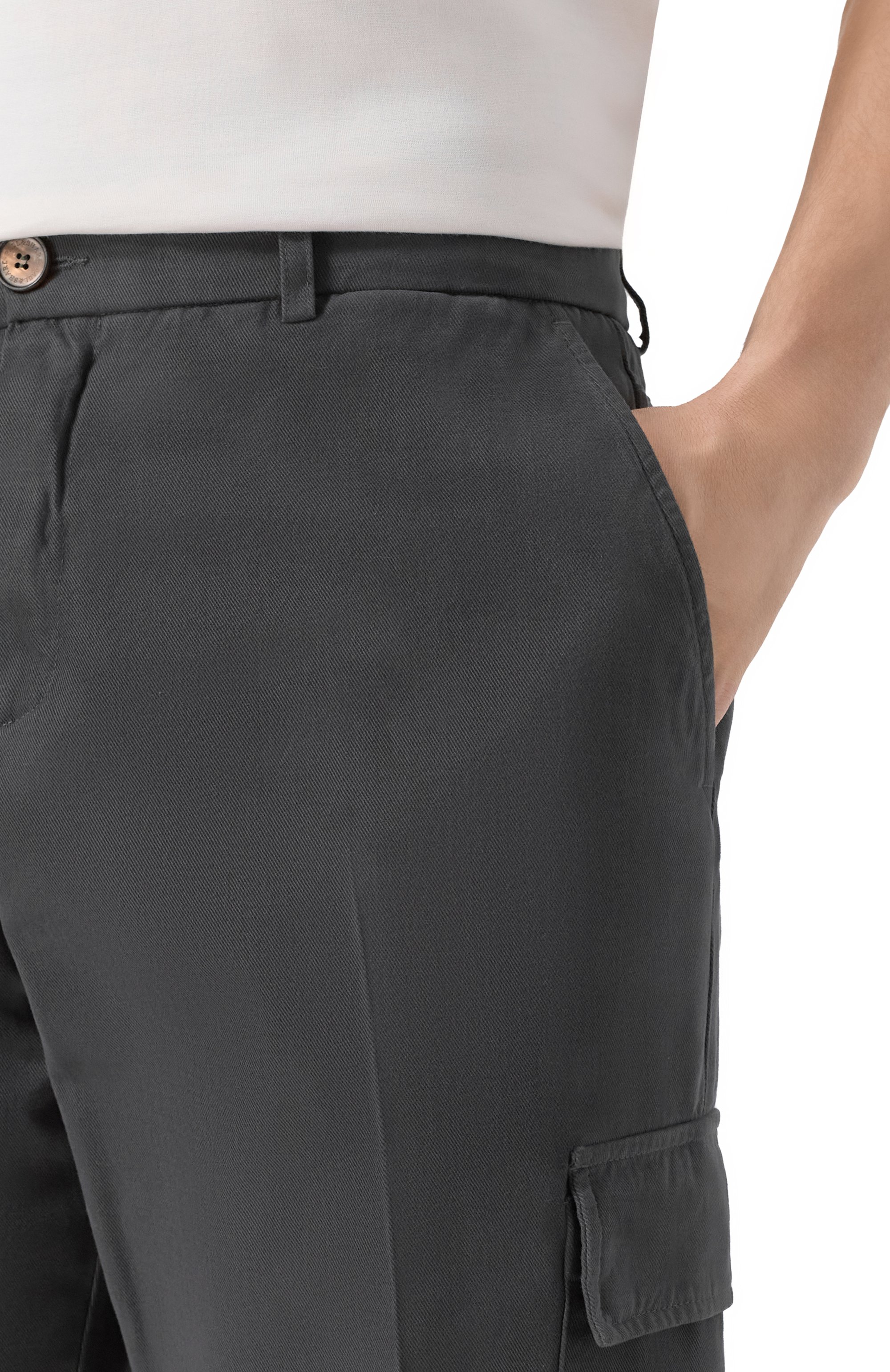 Брюки-карго из хлопка и кашемира PAUL&SHARK, арт. 15314064, фото 5