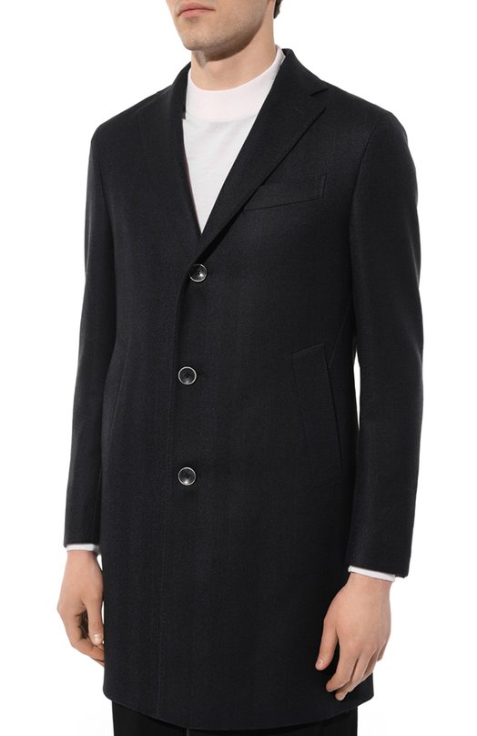 Шерстяное пальто Nuti and Co Синий, фото 3