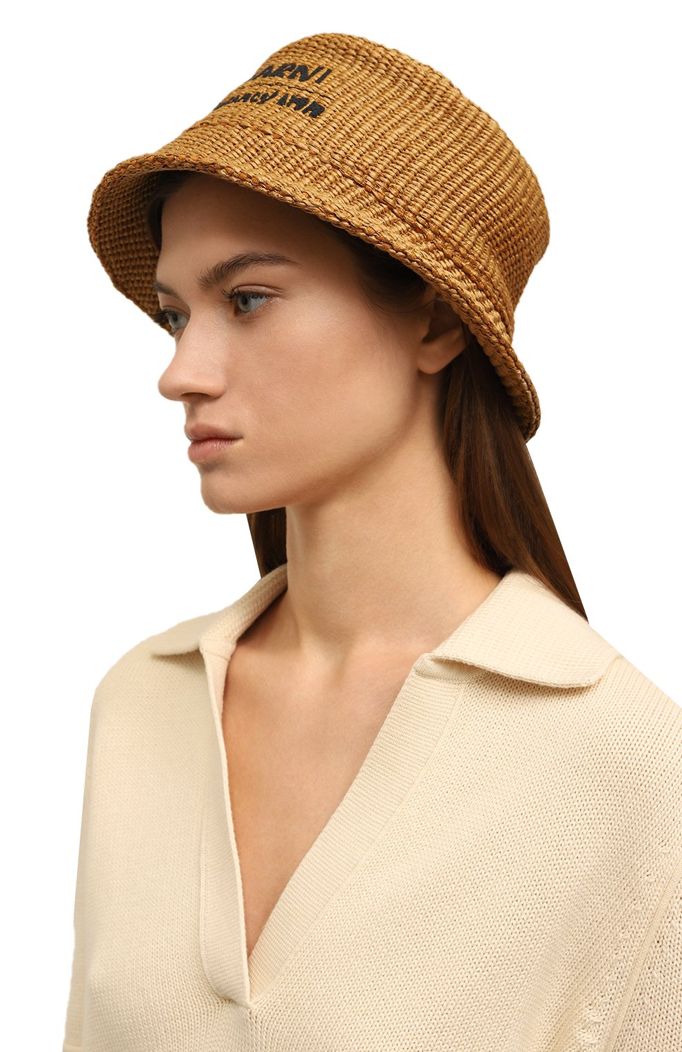 Панама marni x no vacancy inn MARNI бежевого цвета по цене 42750 руб., арт. CLMC0067S0 UAC004, фото 2 Панама marni x no vacancy inn MARNI, арт. CLMC0067S0 UAC004, фото 2