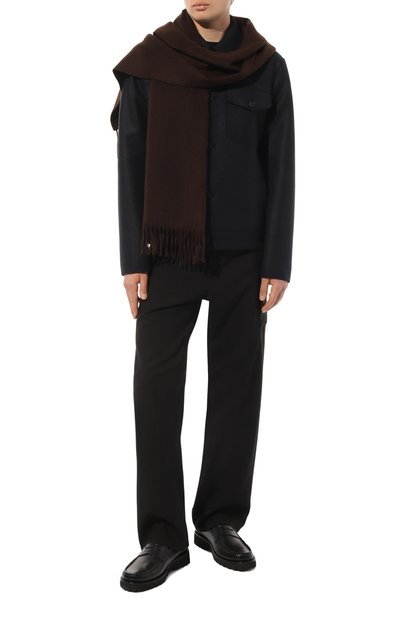 Шарф с отделкой из кожи аллигатора ZILLI, арт. SWF001M0310VBLE00N003, фото 3