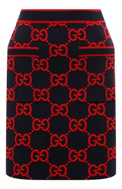 Женская юбка из хлопка и шерсти GUCCI, арт. 743320/XKC8X