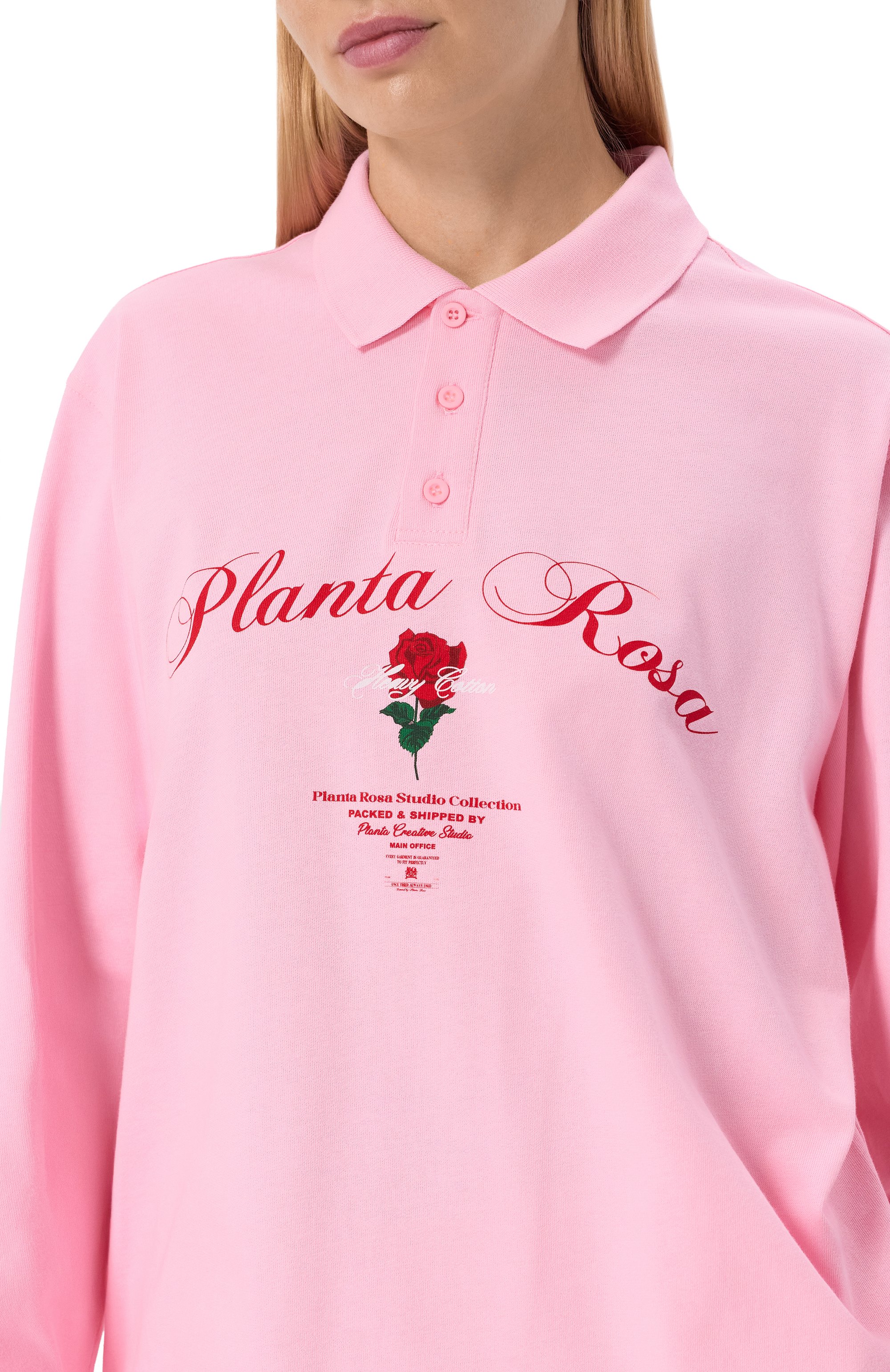 Хлопковое поло PLANTA ROSA, арт. PR/POLOLONG/ROSE/220, фото 8