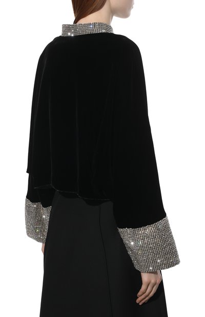 Бархатный жакет GIORGIO ARMANI черного цвета по цене 1060000 руб., арт. 1WHGR02F/T02Y6, фото 4 Бархатный жакет GIORGIO ARMANI, арт. 1WHGR02F/T02Y6, фото 4