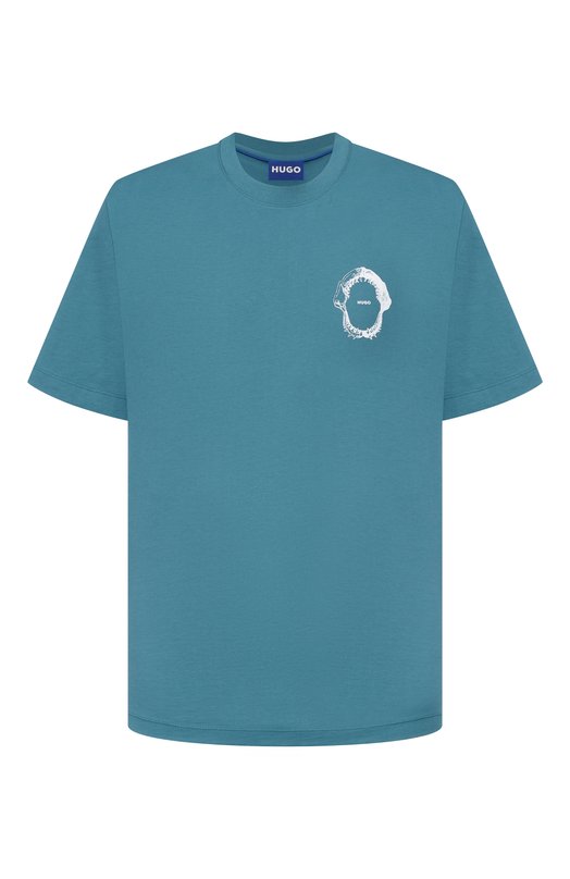 Хлопковая футболка HUGO Blue 50554370 Голубой 50554370