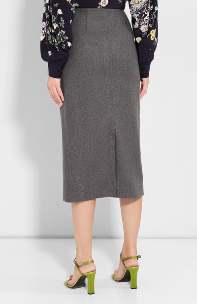 Шерстяная юбка DRIES VAN NOTEN серого цвета по цене 25250 руб., арт. 192-10858-8121, фото 4 Шерстяная юбка DRIES VAN NOTEN, арт. 192-10858-8121, фото 4