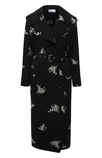 Женский тренч из хлопка и шерсти REDVALENTINO, арт. VR3CAC85/5M4