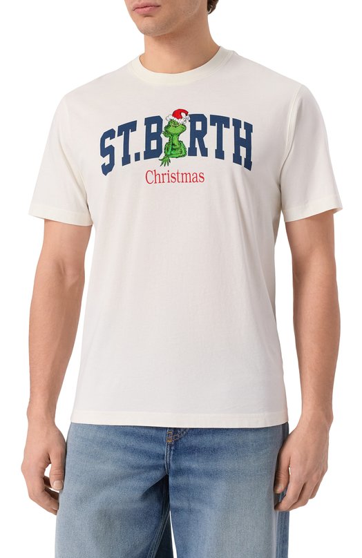 Хлопковая футболка MC2 Saint Barth ARN0004-00580I/ARN0TT WARM Белый  ARN0004-00580I/ARN0TT WARM Фото 3
