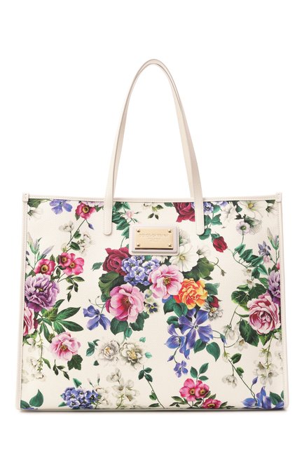 Женская сумка-тоут DOLCE & GABBANA разноцветного цвета, арт. BB2274/AI354 | Фото 1 (Размер: large; Материал сплава: Проставлено; Драгоценные камни: Проставлено; Материал: Текстиль)