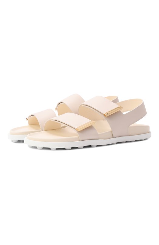 Кожаные сандалии Tod’s XXW68K0JE60N6M Кремовый XXW68K0JE60N6M