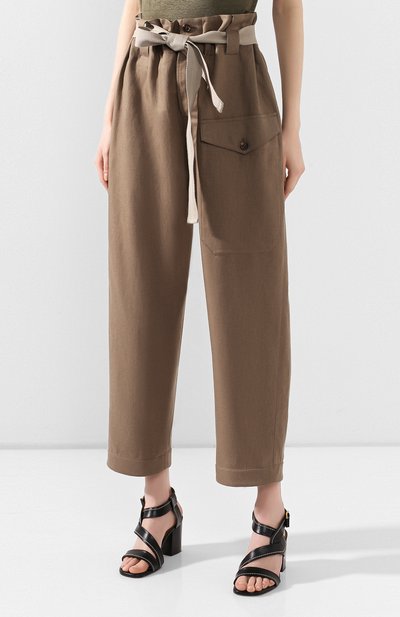Брюки из смеси льна и хлопка BRUNELLO CUCINELLI, арт. M0H85P7219, фото 3
