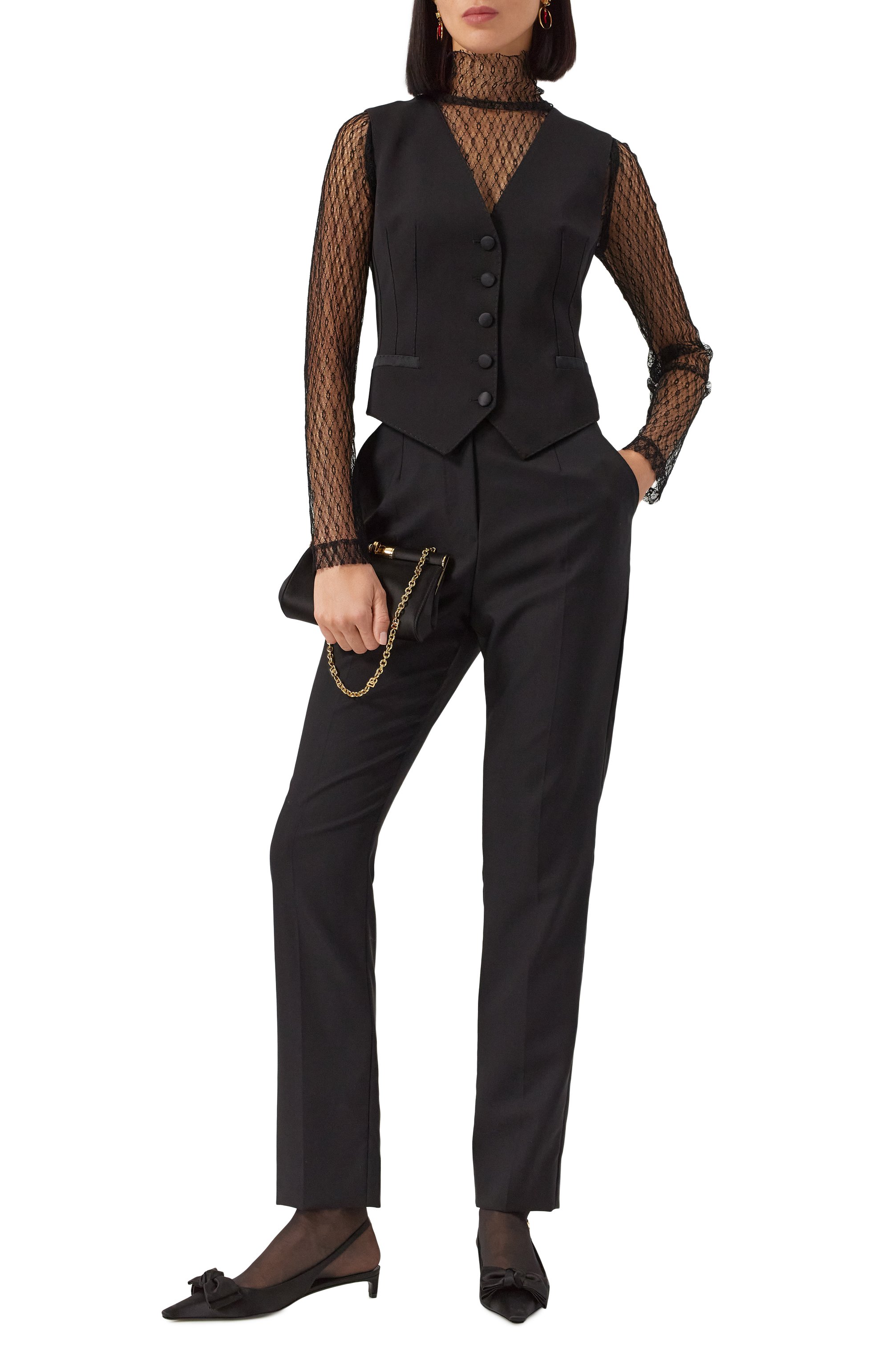 Шерстяные брюки DOLCE & GABBANA, арт. FTAM2T/FU28D, фото 2