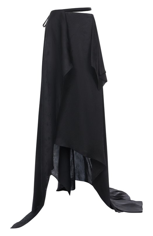 Юбка из вискозы и шелка Ann Demeulemeester B0012799/FA611 Чёрный B0012799/FA611