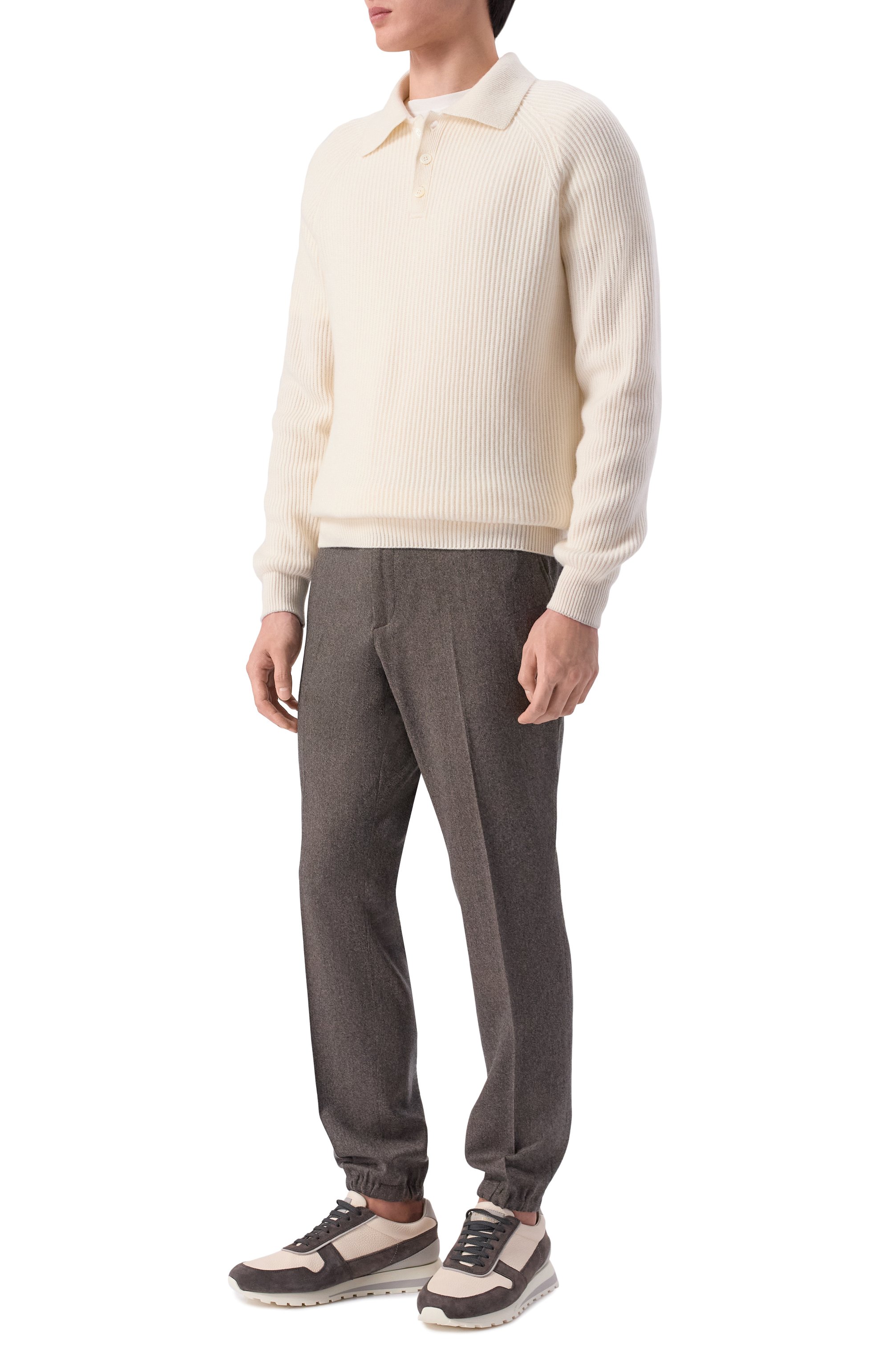 Шерстяные джоггеры ZEGNA коричневого цвета по цене 83200 руб., арт. 73V4C1/8ZF708A8, фото 2 Шерстяные джоггеры ZEGNA, арт. 73V4C1/8ZF708A8, фото 2