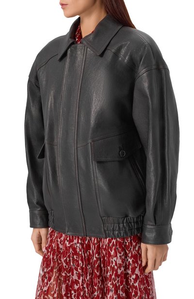 Кожаный бомбер SAINT LAURENT, арт. 842948/YCNX2, фото 3