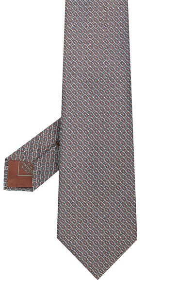 Шелковый галстук с узором BRIONI зеленого цвета по цене 26600 руб., арт. 062H00/P7449, фото 2 Шелковый галстук с узором BRIONI, арт. 062H00/P7449, фото 2