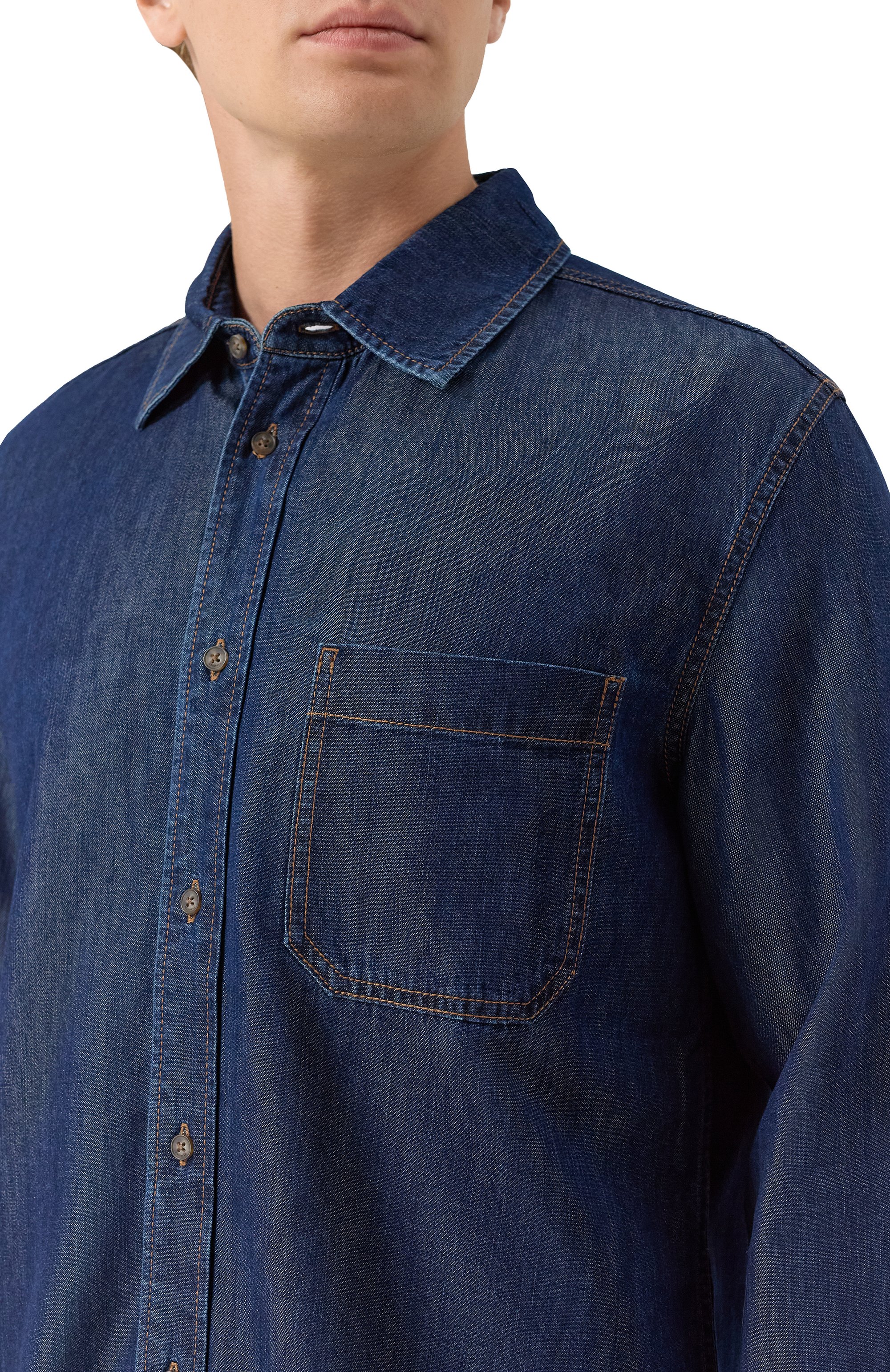 Джинсовая рубашка 12 STOREEZ, арт. 127225, фото 5