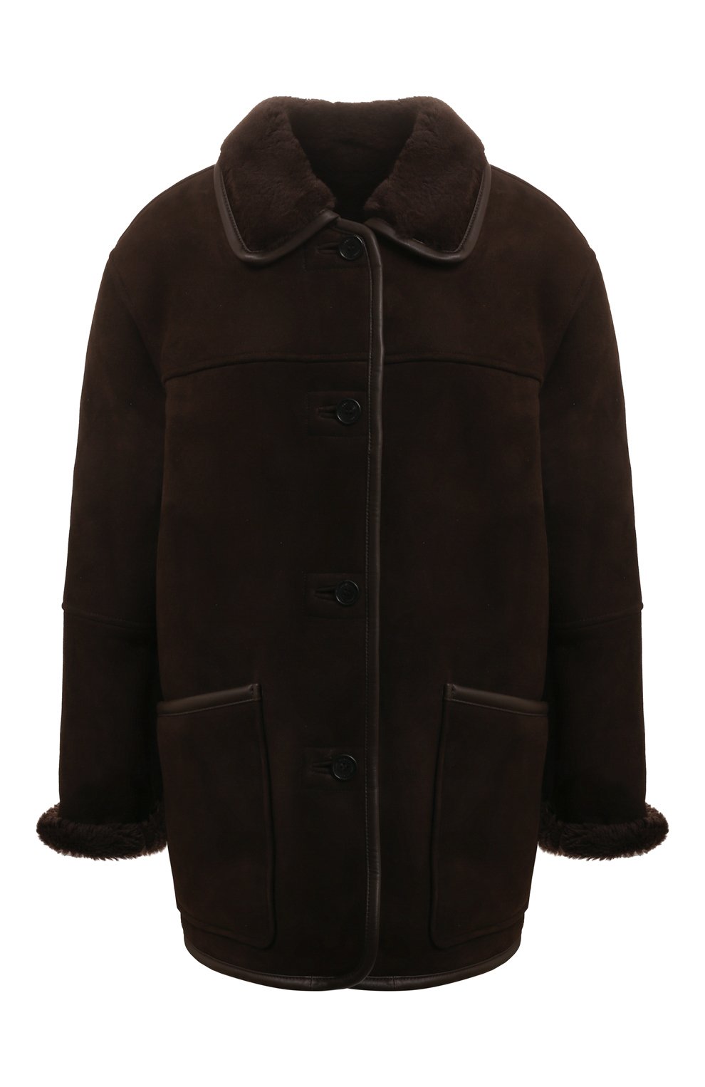 Дубленка из овчины DUNST темно-коричневого цвета по цене 156000 руб., арт. UDJU4D221W2, фото 1 Дубленка из овчины DUNST, арт. UDJU4D221W2, фото 1