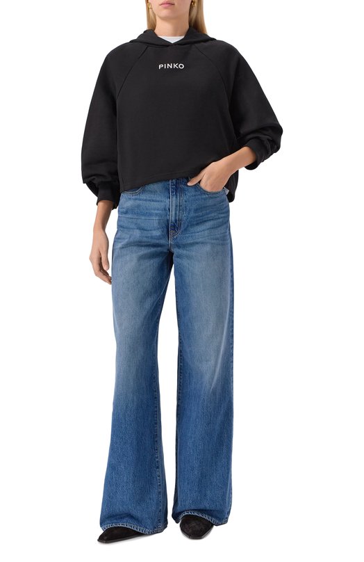 Хлопковое худи Pinko 105726/A2UR Чёрный  105726/A2UR Фото 2