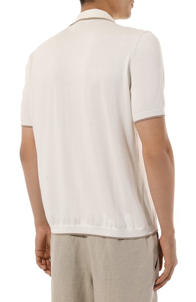 Хлопковая рубашка BRUNELLO CUCINELLI белого цвета по цене 127000 руб., арт. M29202605, фото 4 Хлопковая рубашка BRUNELLO CUCINELLI, арт. M29202605, фото 4