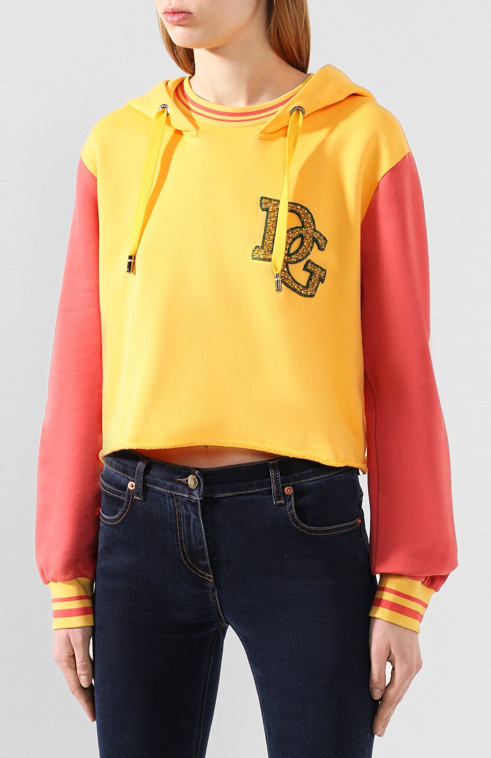 Хлопковое худи DOLCE & GABBANA желтого цвета по цене 171500 руб., арт. F9I29Z/G7WQA, фото 3 Хлопковое худи DOLCE & GABBANA, арт. F9I29Z/G7WQA, фото 3