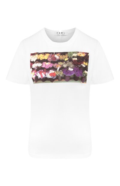 Женская хлопковая футболка PROENZA SCHOULER WHITE LABEL, арт. WL2024146-JC137