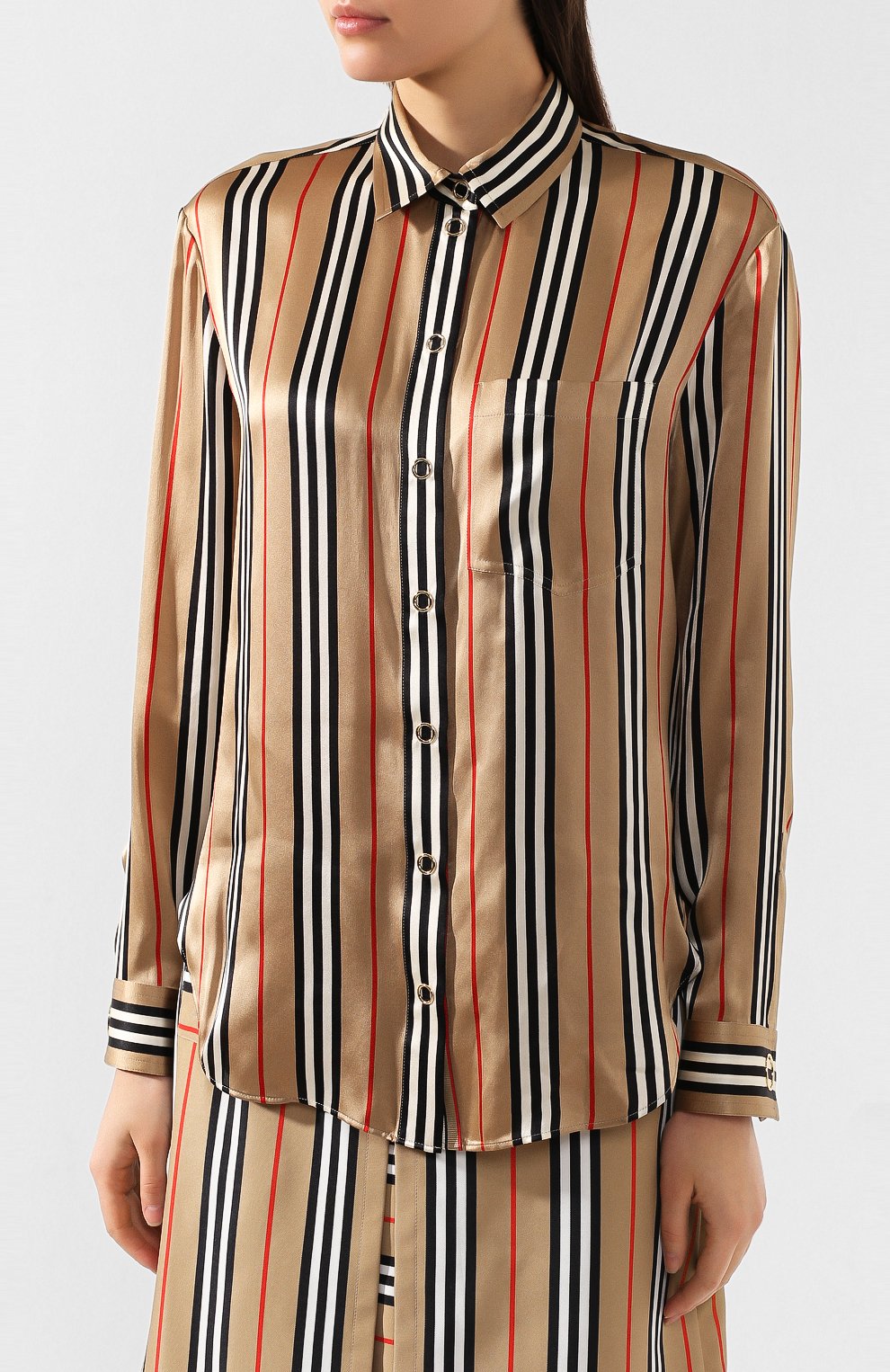 Шелковая рубашка BURBERRY, арт. 8011074, фото 3