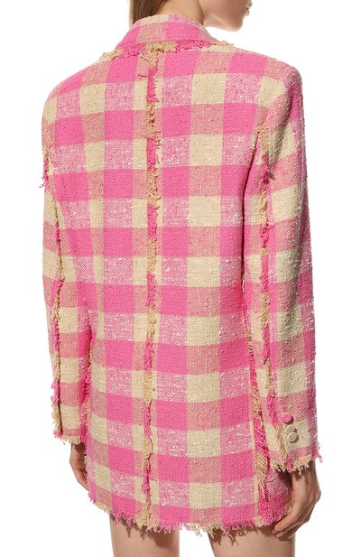 Хлопковый жакет MSGM розового цвета по цене 83750 руб., арт. 3242MDG106 227300, фото 4 Хлопковый жакет MSGM, арт. 3242MDG106 227300, фото 4