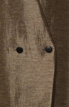 Женский жакет JM STUDIO бронзового цвета, арт. FW242516 | Фото 5 (Материал сплава: Проставлено; Длина (для топов): Удлиненные; Материал внешний: Хлопок, Синтетический материал; Драгоценные камни: Проставлено; Рукава: Длинные; Женское Кросс-КТ: Жакет-одежда; Стили: Кэжуэл; 1-2-бортные: Двубортные; Кросс-КТ: костюм)