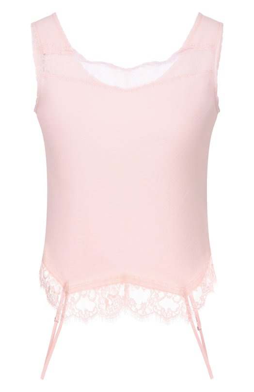 Топ из вискозы и хлопка MM6 S52NC0357/M35731 Розовый S52NC0357/M35731