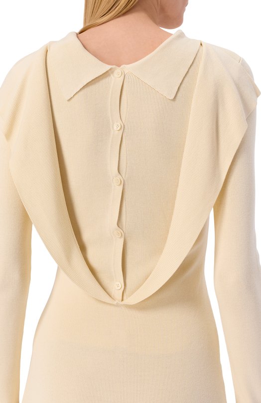 Платье из шелка и вискозы Aya Muse AMFW2502 Кремовый  AMFW2502 Фото 4
