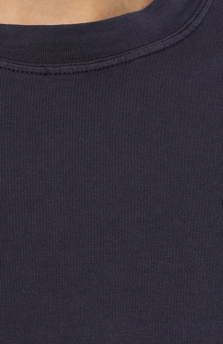 Мужская хлопковая футболка FEDELI темно-синего цвета, арт. 7UEF0103 | Фото 5 (Принт: Без принта; Рукава: Короткие; Длина (для топов): Стандартные; Материал сплава: Проставлено; Материал внешний: Хлопок; Драгоценные камни: Проставлено; Стили: Кэжуэл)