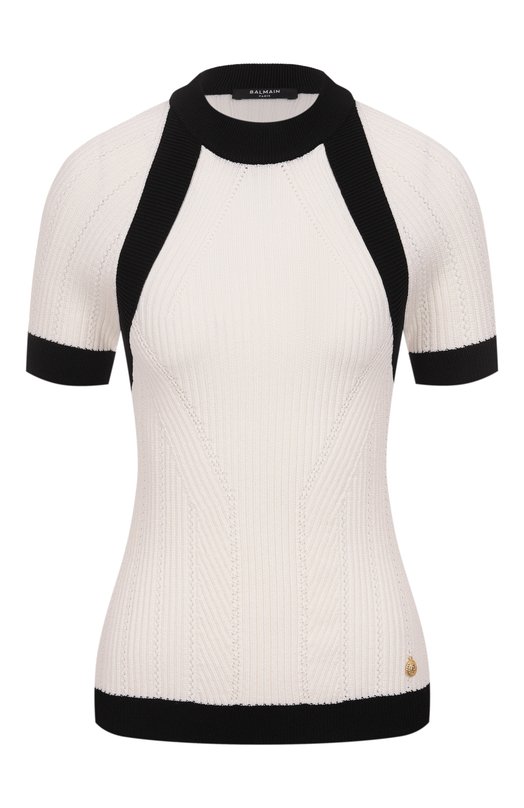 Пуловер из вискозы Balmain FF1AL075/KI64 Кремовый FF1AL075/KI64