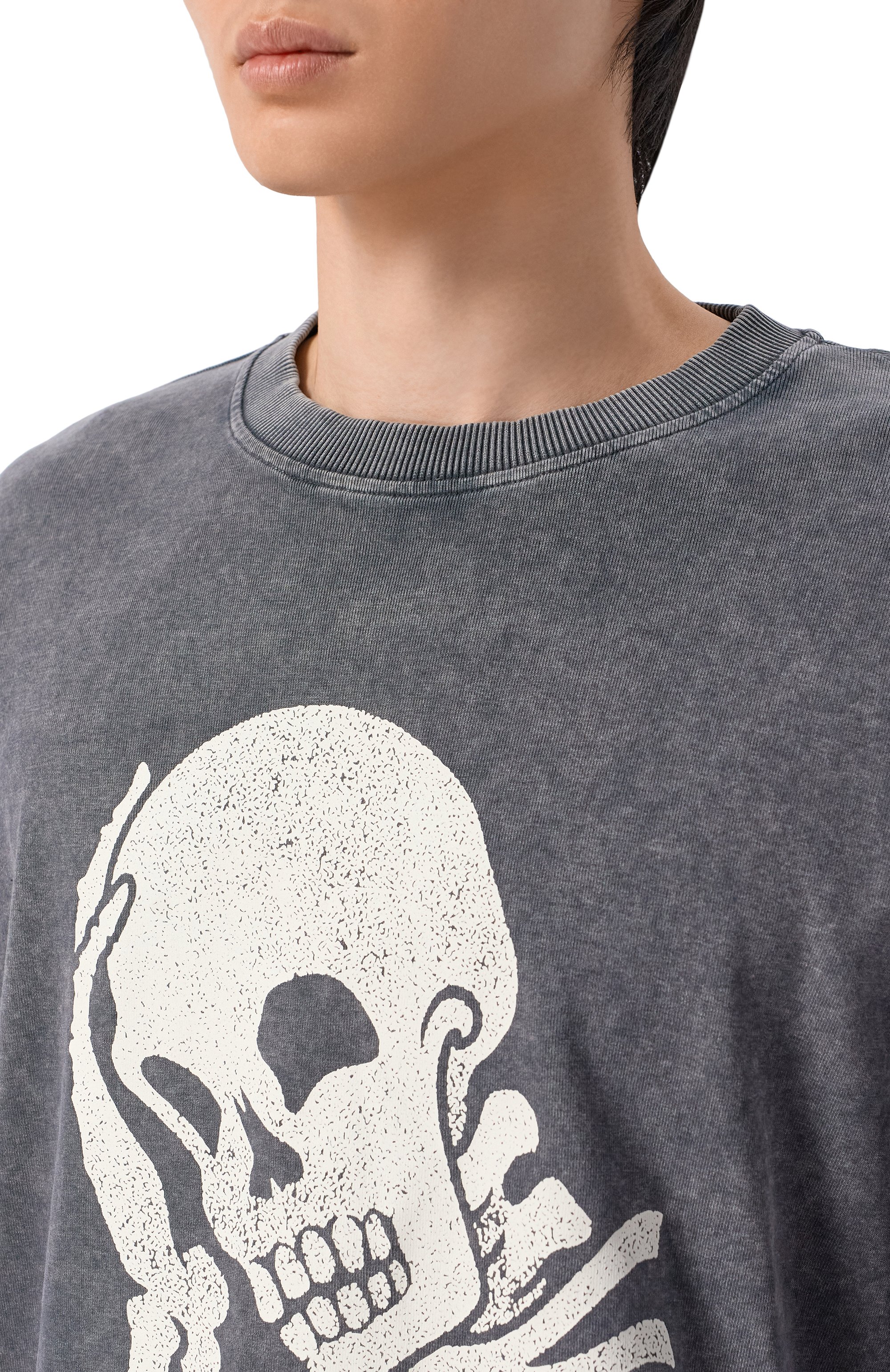 Хлопковый лонгслив PALM ANGELS темно-серого цвета по цене 33800 руб., арт. PMAB05ES26JER001, фото 5 Хлопковый лонгслив PALM ANGELS, арт. PMAB05ES26JER001, фото 5